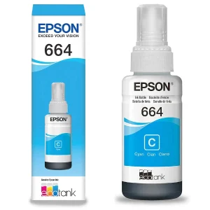 664 EcoTank cyan ink bottle